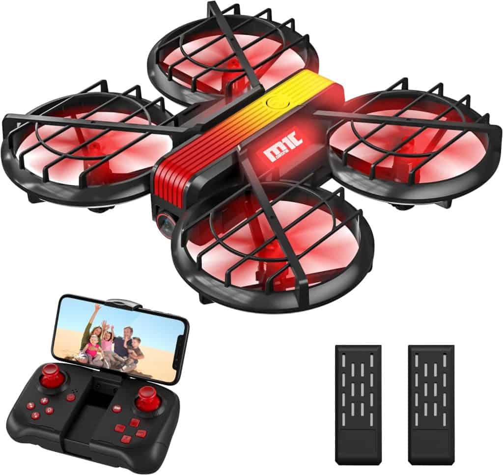 Dron con doble cámara plegable RC Drone para niños - Juguete volador  interior fácil de volar con modo sin cabeza, vuelo automático, giros 3D