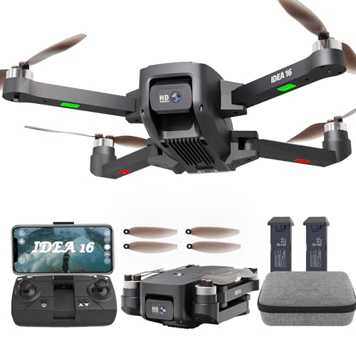 le-idea Drone con Camara 4K, IDEA16P 5GHz WIFI FPV Dron con 2...
