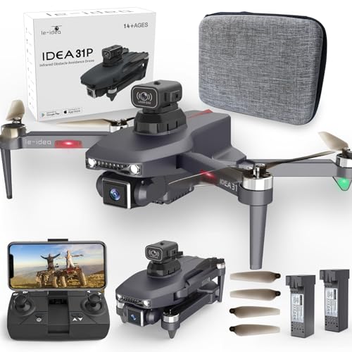 le-idea Dron con Cmara 4K, Drone con Motor sin Escobillas, Dron...