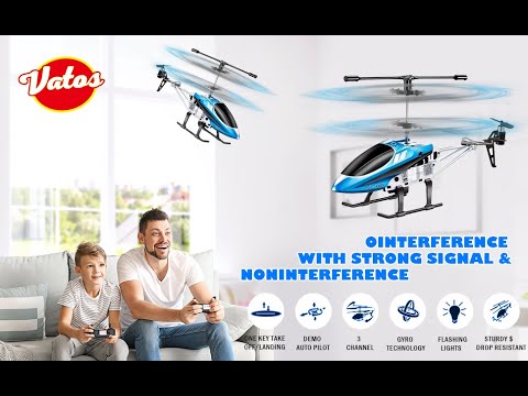 VATOS RC Helicopters, Remote Control Helicopter with Gyro and LED Light